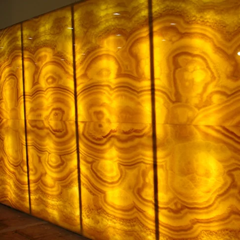 Стеновые панели из оникса Honey Onyx — медовые стеновые панели с подсветкой Фото 5